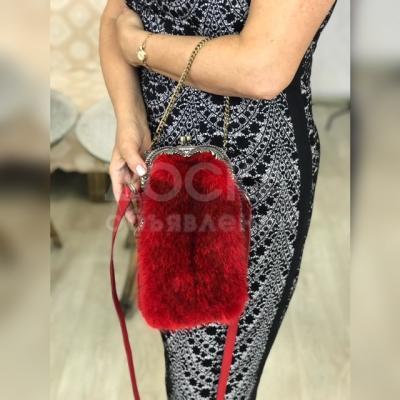 Женская сумка - Тиффани-03.Н  13 см — Красная норка