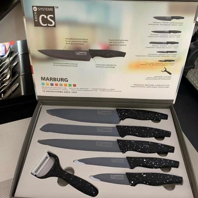 Ножи из Нержавеющей стали. С мраморным покрытием.