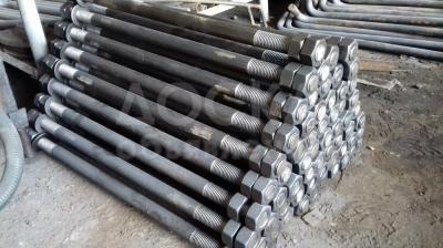 Болт фундаментный прямой с шайбой и двумя гайками