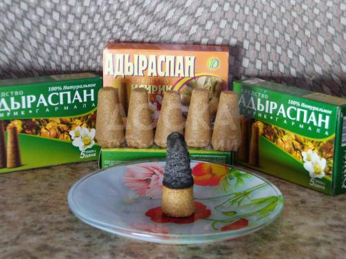 Брикетированные капсулы адыраспан,исирик - окуривание, дезинфекции помещений.