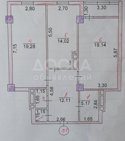 Продаю 2-комнатную квартиру, 78кв. м., этаж - 8/10, Абабаки уулу Торобек 40б.
