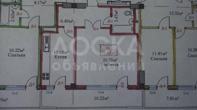 Продаю квартиру 2-ком., 72кв. м., этаж - 3/3, магистраль.