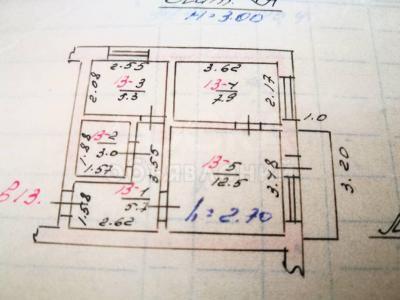 Продаю 1-комнатную квартиру, 34.4кв. м., этаж - 4/5, Ворошилова 22.