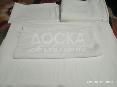 Постельное белье односпалка. Чисто белые,российского производства.