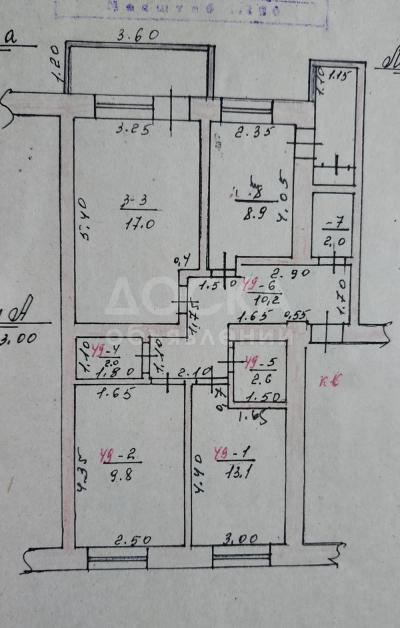 Продаю 3-комнатную квартиру, 65кв. м., этаж - 3/4, Улица Кольбаева * Лермонтова.