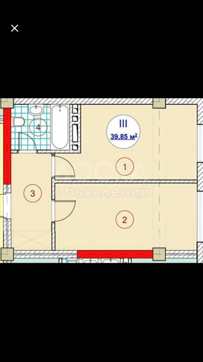 Продаю квартиру 2-ком., 40кв. м., этаж - 2/5, чуть выше магистрали по Баха.