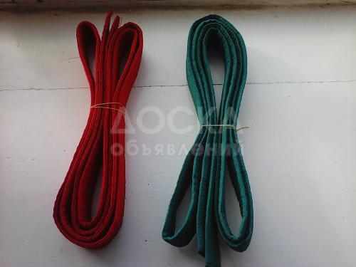 Зеленый и красный пояс для кимано(карате,таэквандо)