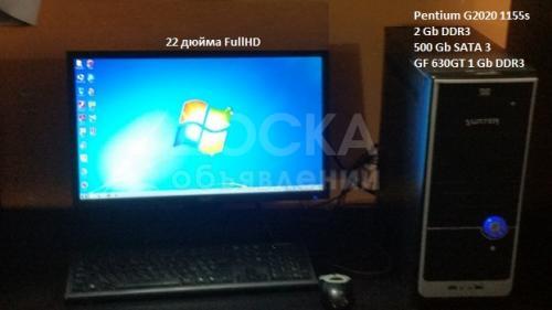 Компьютер 16500 сом б/у. Экономия 11000 сом +торг, Новый такой стоит 27500 сом. Игровой c большим монитором.