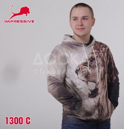 3D толстовка Лев-Воин в Бишкеке