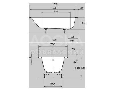 Продаю новую немецкую металлическую ванну 1700 мм.