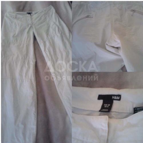 Белые женские брюки 44-46 размера 100% хлопок (Индонезия)