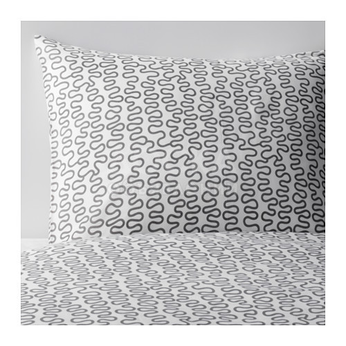 ИКЕА, КРОКРИС
Пододеяльник и 1 наволочка, серый/белый