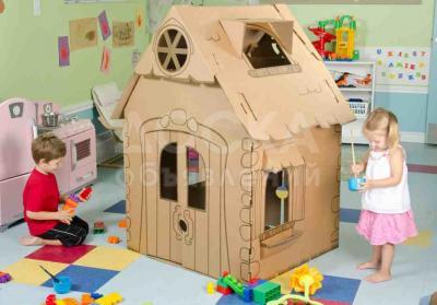 Картонный домик для рисования