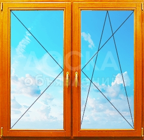 Деревянные евроокна. Лиственница дуб