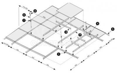 ПОДСИСТЕМА ДЛЯ МИНЕРАЛЬНЫХ ПОТОЛКОВ, МЕТАЛЛИЧЕСКИХ T-24
