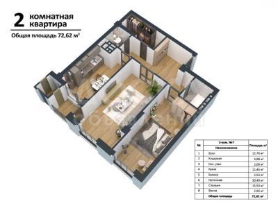 Горячая цена 2комнат. в строящем доме по инд.планировки 33000$