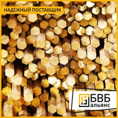 Шестигранник латунный