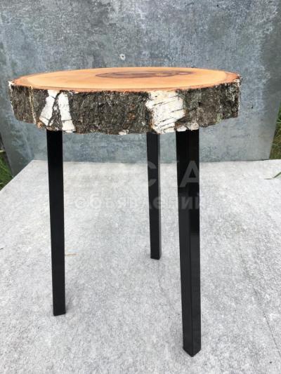 Столик из спила березы