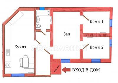 Продаю дом 3-ком. 81кв. м., этаж-1, 6-сот., стена кирпич, Курчатова.