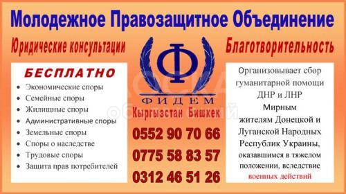 Юридические консультации (бесплатно) + Благотворительность