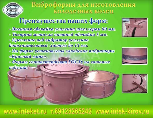 Формы для бетонных колец