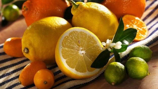 фрукты, цитрус, лимон,