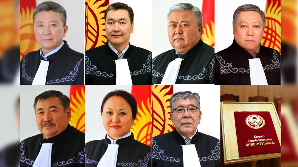Слева-направо: Өскөнбаев, Шаршеналиев, Саалаев, Кыдырбаев, Касымалиев, Бобукеева, Жумабаев.