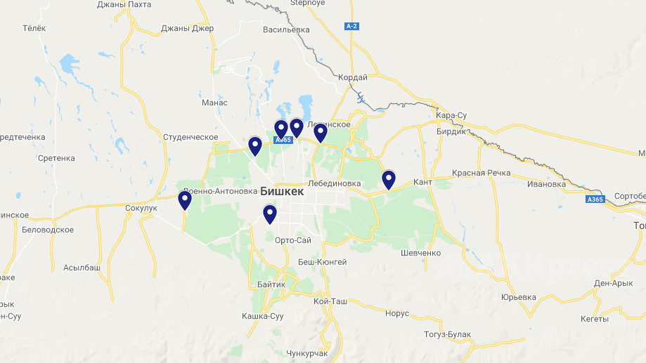 Блокпосты вокруг Бишкека, которые ликвидируют