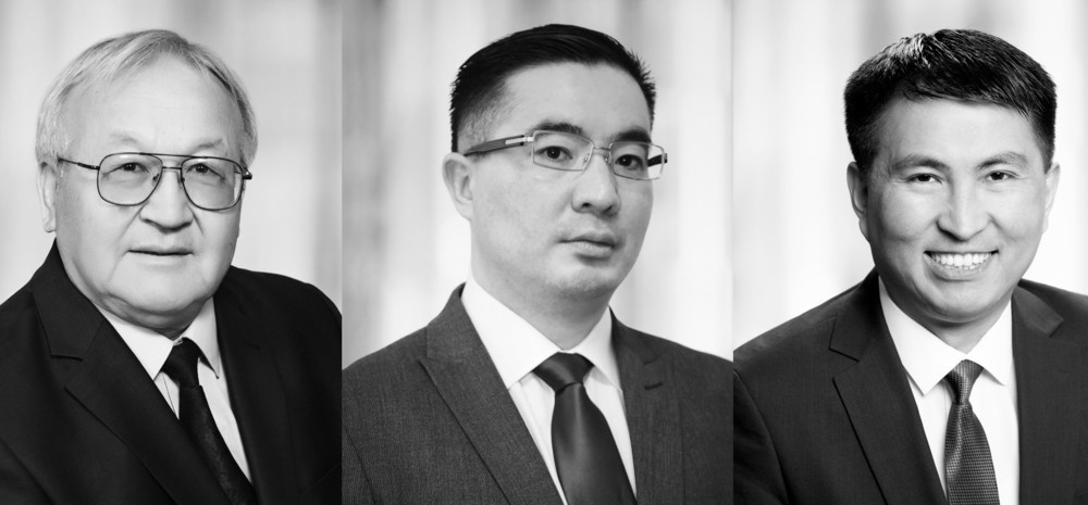 Слева-направо: Д.Касенов, М.Кобонбаев, А.Оскомбаев