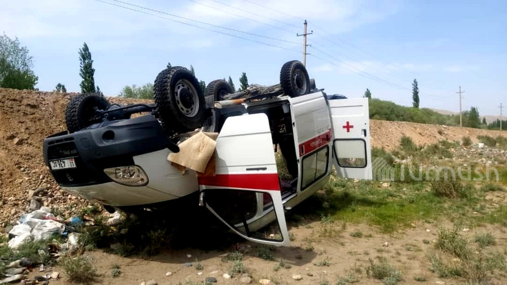 Реанимобиль, который был обстрелян