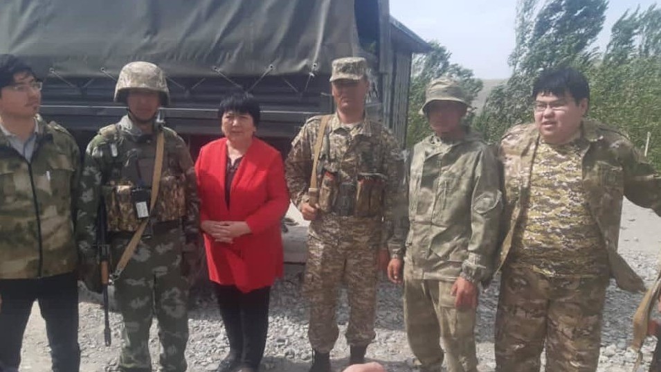 Карамат Орозова в Баткенской области после событий на границе