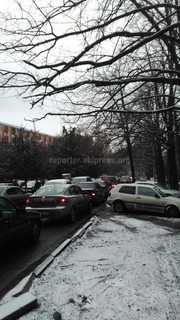 По ул.Тыныстанова образовалась пробка (фото)