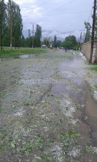В Таласе прошел град <i>(фото, видео)</i>