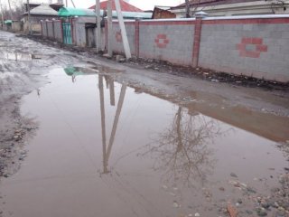 Дорога на переулке Аральский в плачевном состоянии <b>(фото)</b>