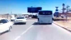 Пассажирский автобус создал аварийную ситуацию на ул.Ахунбаева, - очевидец. Видео