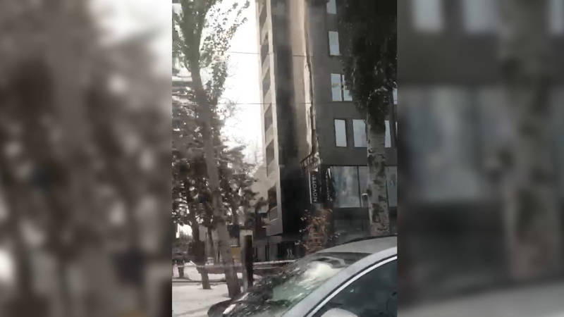 В Novotel произошло возгорание. Видео