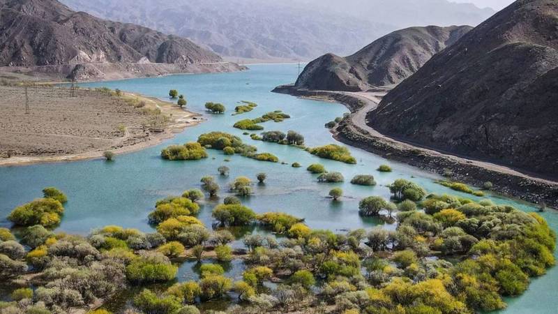 Орто-Токойское водохранилище с высоты птичьего полета. Фото и видео