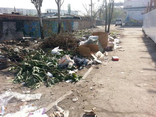 Горожанин сообщает, что улица Жибек Жолу завалена мусором (фото)