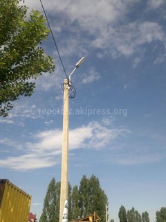 Когда завершится работа по уличному освещению на ул.Саадаева в жилмассиве Ак Босого? - читатель (фото)
