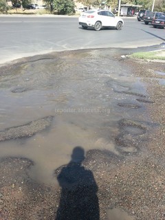 Читатель жалуется на состояние заезда на ул.Туголбай Ата с ул.Ибраимова (фото)