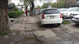 Парковка на газоне
