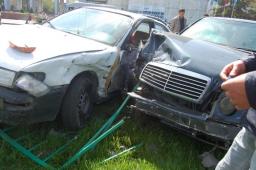 Напротив агропрома столкнулись две иномарки