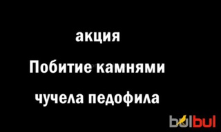 Акция побития чучела педофила камнями <b><i>(видео)</i></b>
