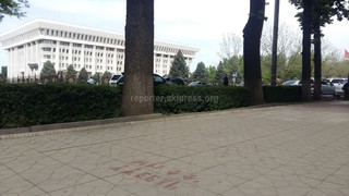 Возле Белого дома появились надписи, пропагандирующие нетрадиционную сексуальную ориентацию <i>(фото)</i>