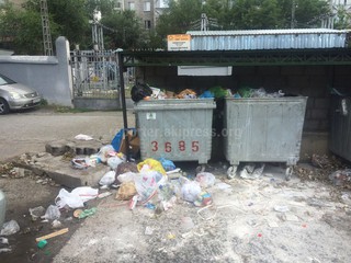 На ул.Суюмбаева уже неделю не забирают мусор, - горожанин <i>(фото)</i>