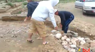 Туристы таскали камни, чтобы восстановить участок дороги на «мертвое озеро» на Иссык-Куле <i>(видео)</i>