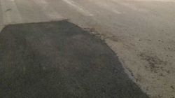 Подрядчик восстановил усадку асфальта на Ак Марал-Чортекова за свой счёт