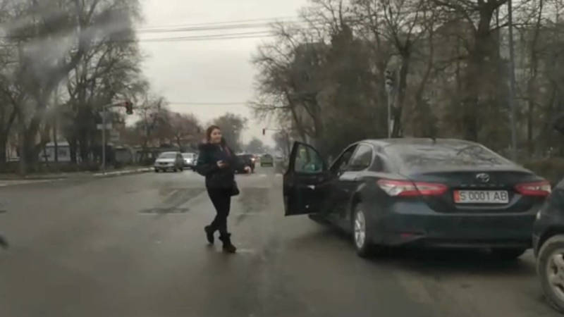 Водитель припарковал свою «Камри» на пешеходном переходе. Видео