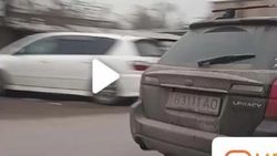 «Субару» едет по встречке. Видео