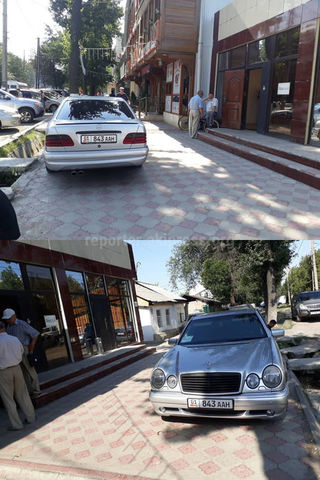 Парковка на тротуаре на Жибек Жолу-Абдрахманова